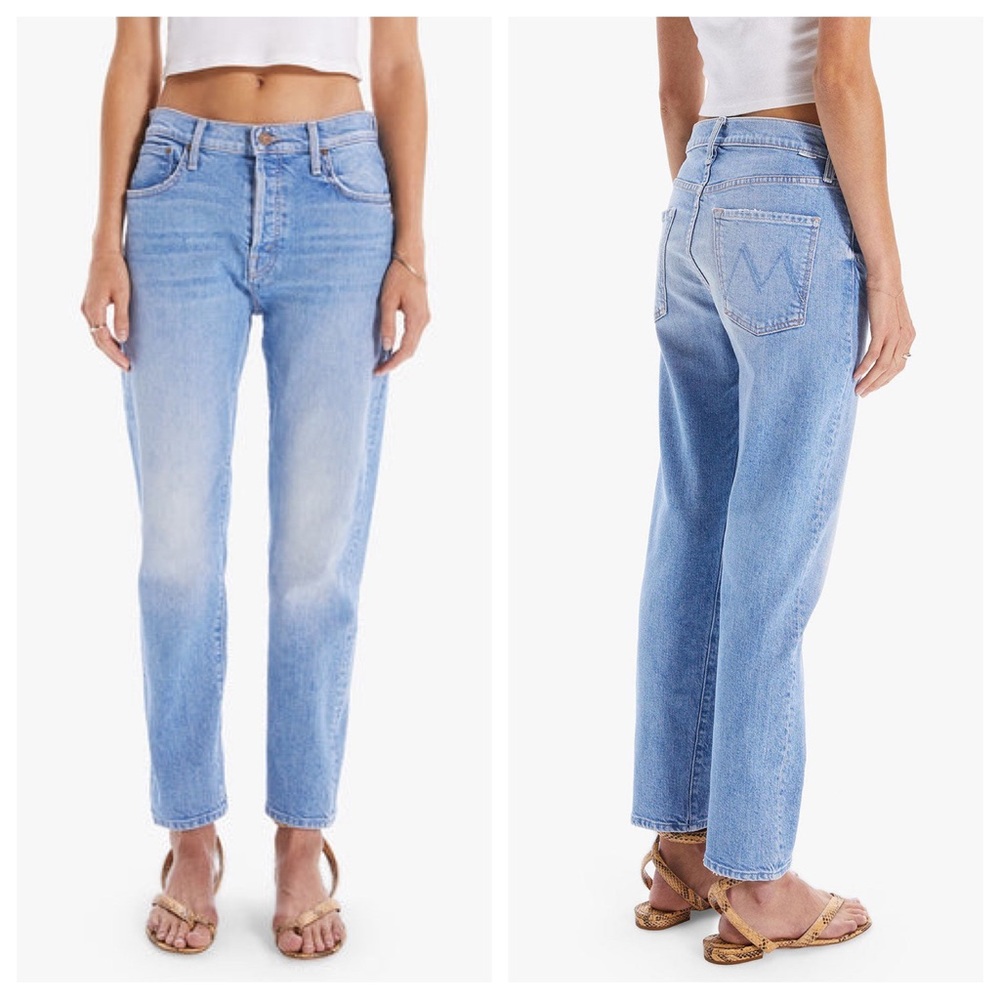 NEW Mother Scrapper Relaxed High Rise Ankle Jeans in Camera Obscura